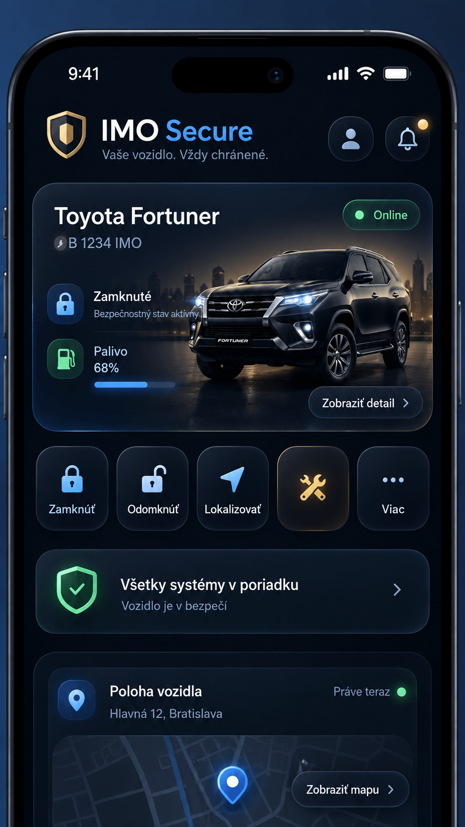 IMO Secure mobilná aplikácia
